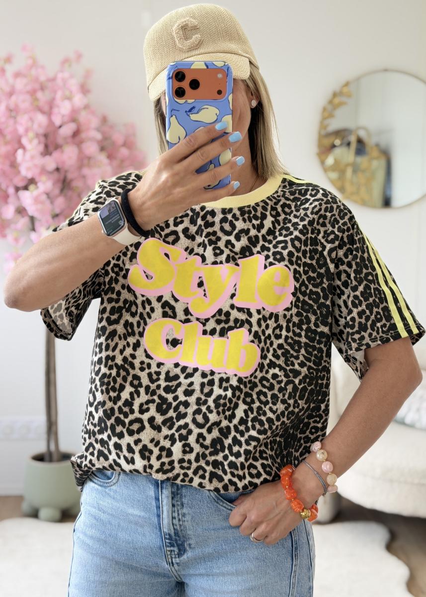 Sweat leger style club jaune