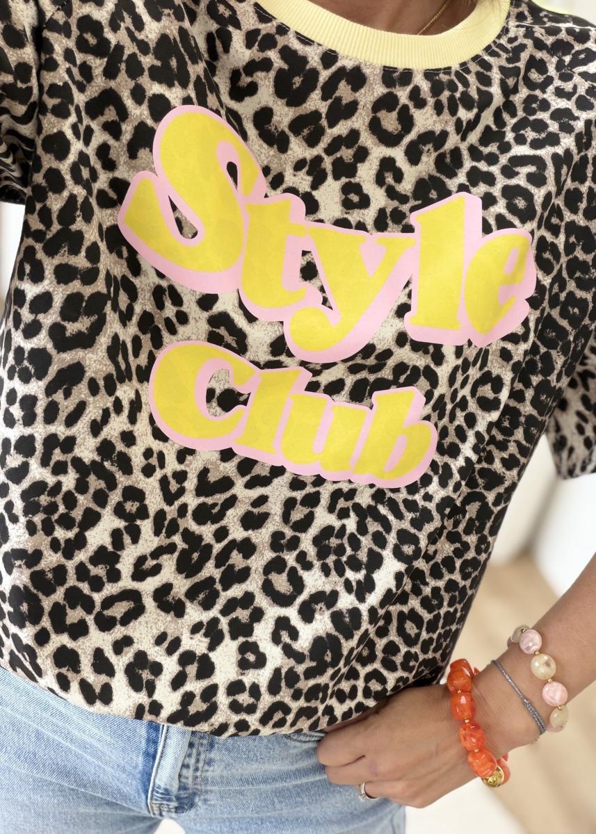 Sweat leger style club jaune