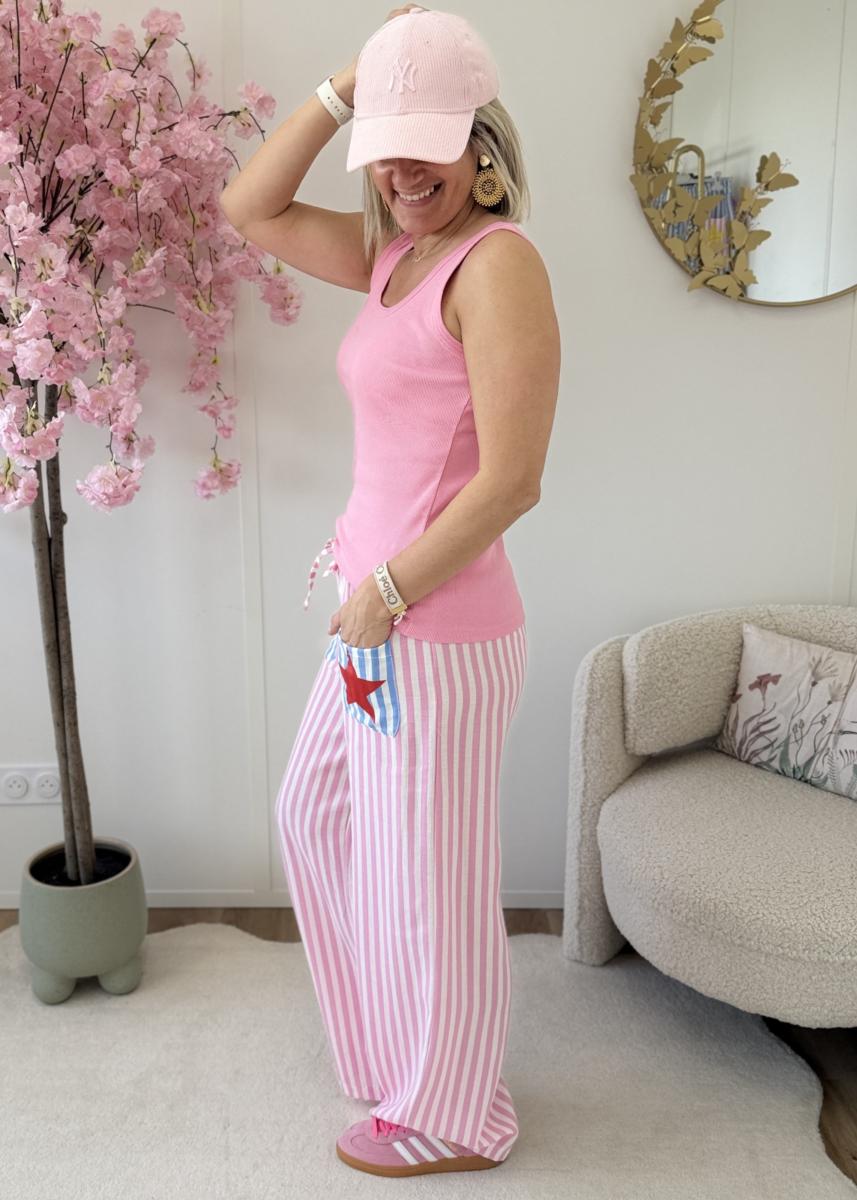 Pantalon Sabine rose