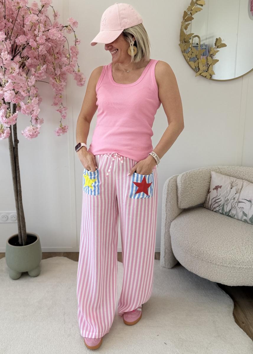 Pantalon Sabine rose