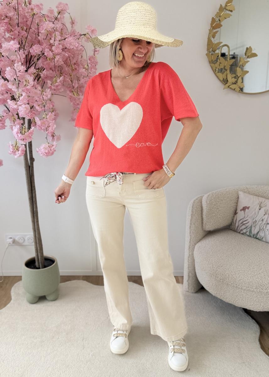Pull Tiago corail
