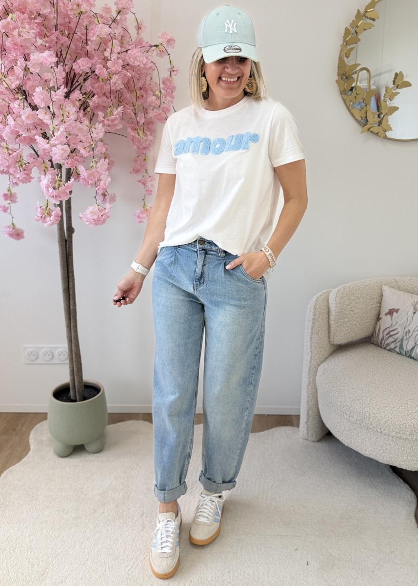 Tee shirt Nina blanc ciel
