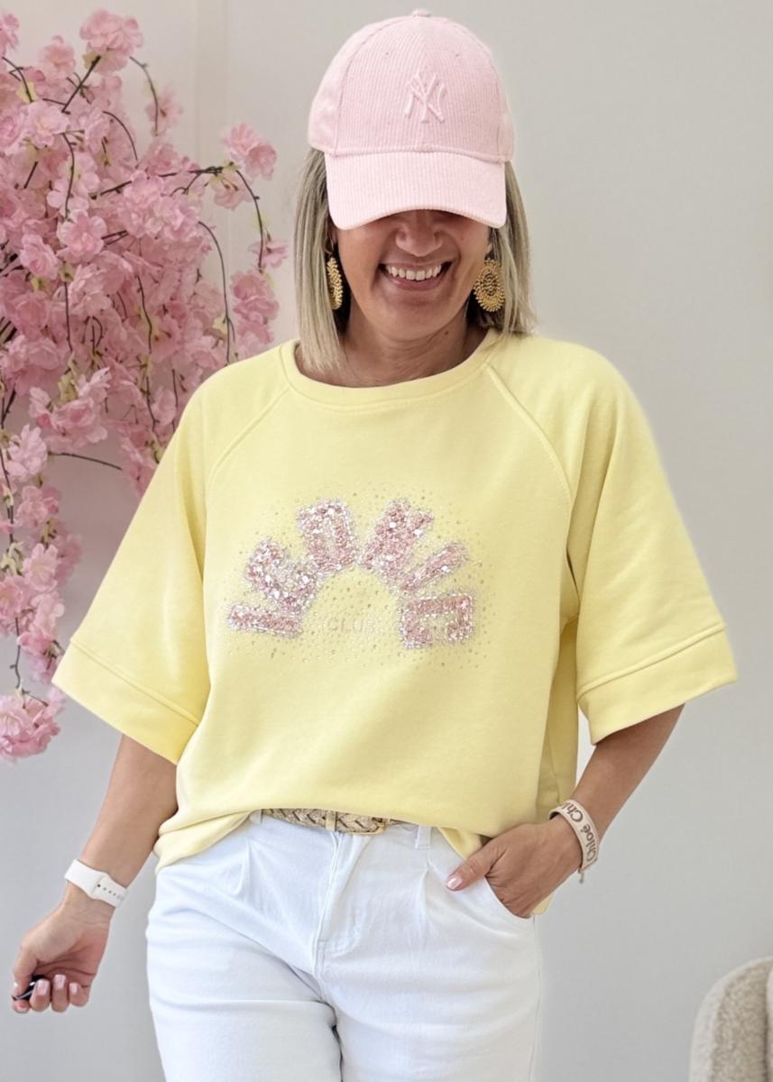 Sweat glitter jaune