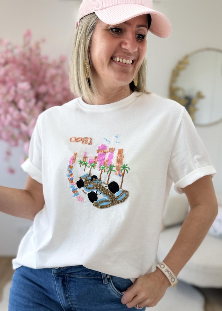 Tee shirt perles