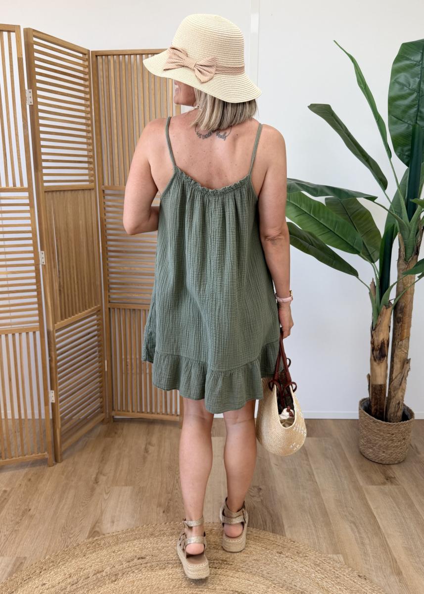 Robe Florie kaki