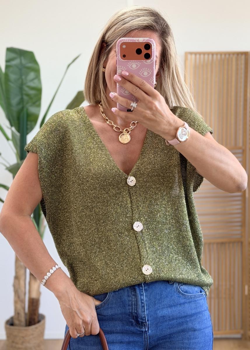 Gilet Laurie kaki