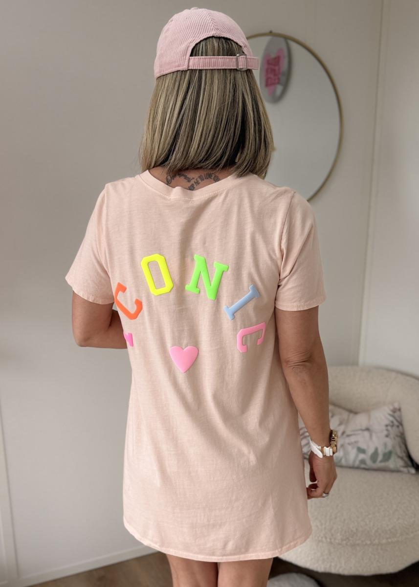 Robe T shirt Clovis saumon