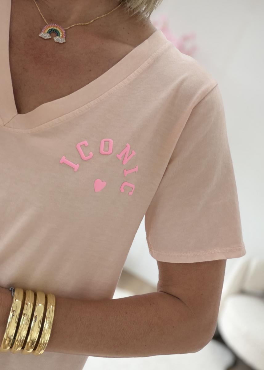 Robe T shirt Clovis saumon