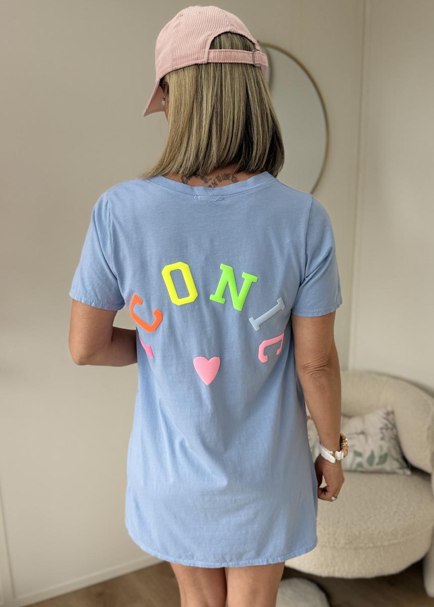 Robe T shirt Clovis ciel