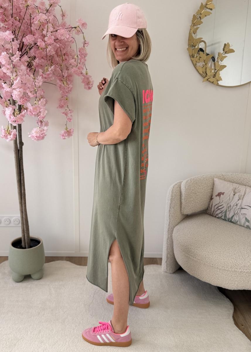 Robe T shirt iconic kaki