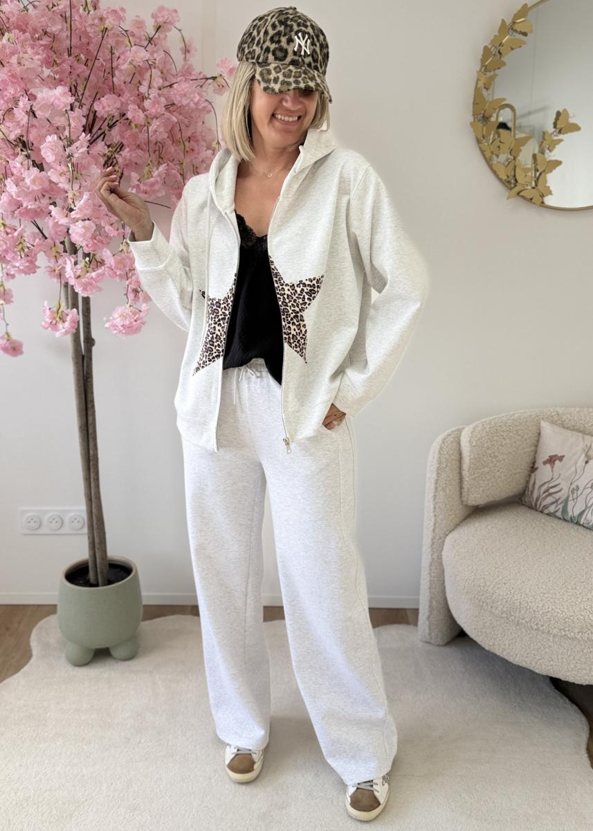 Gilet sweat Sigrid gris