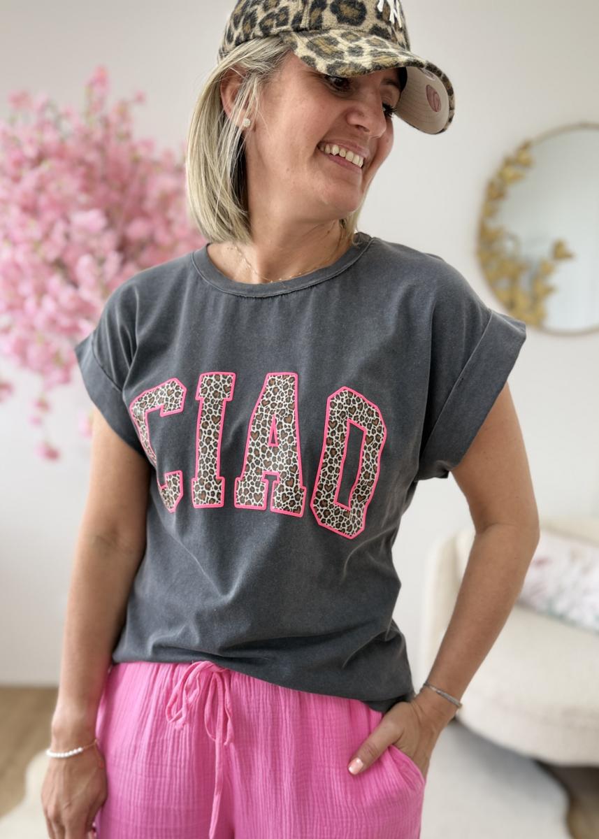 T shirt Ciao gris