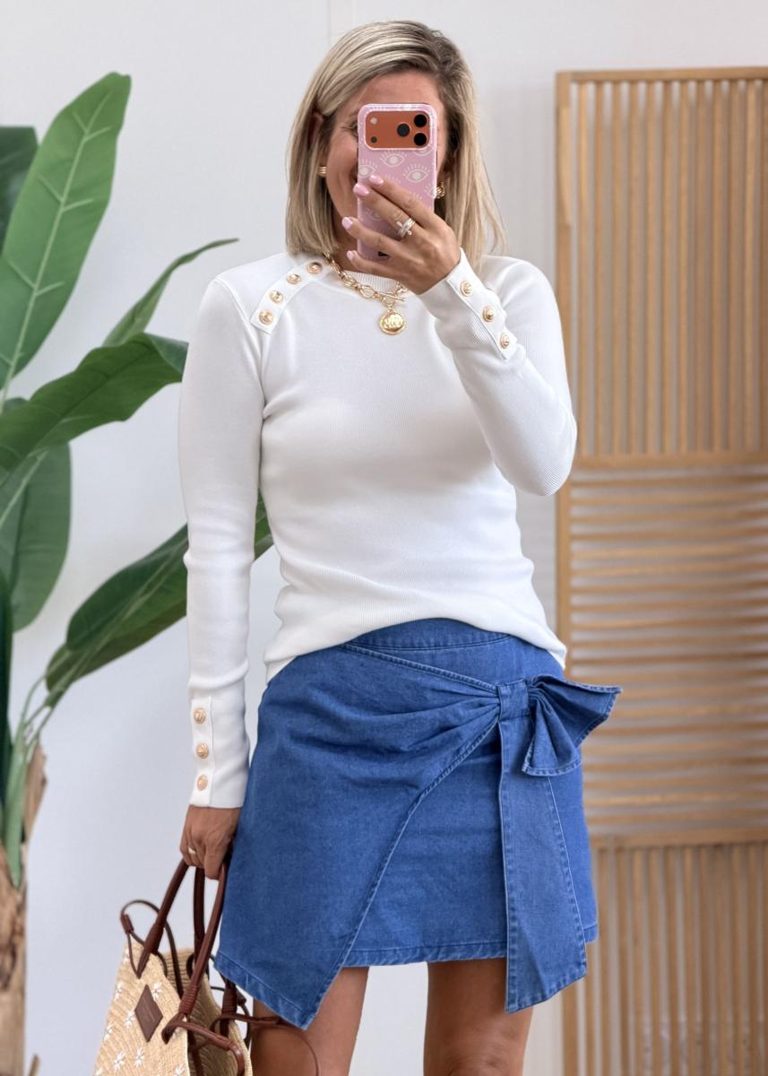 Pull Pauline blanc