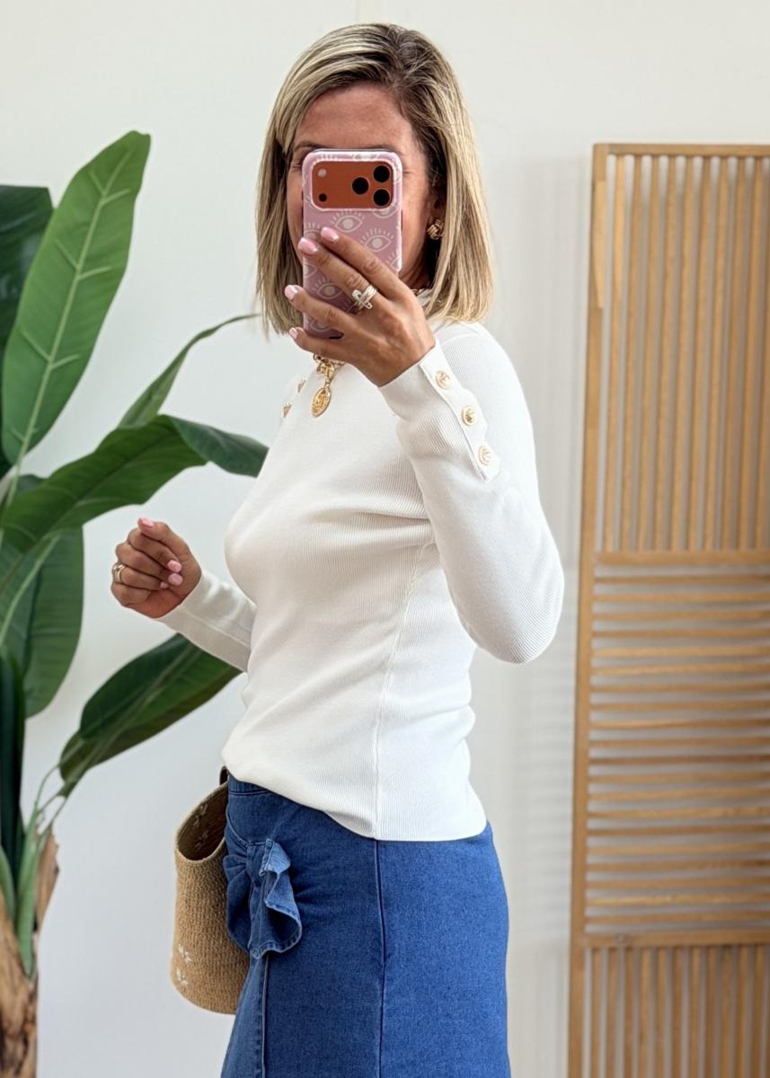 Pull Pauline blanc