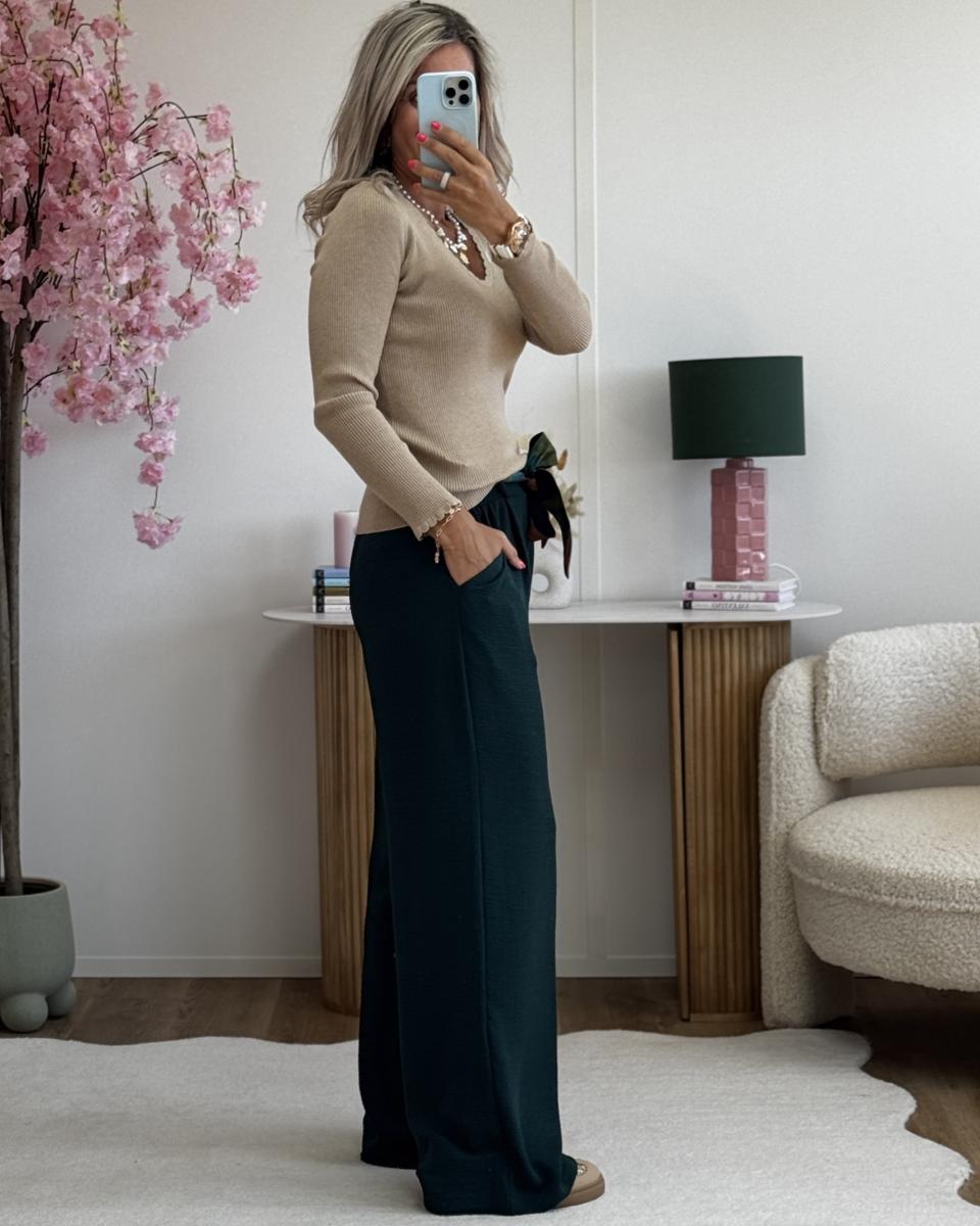 Pantalon Paula vert canard