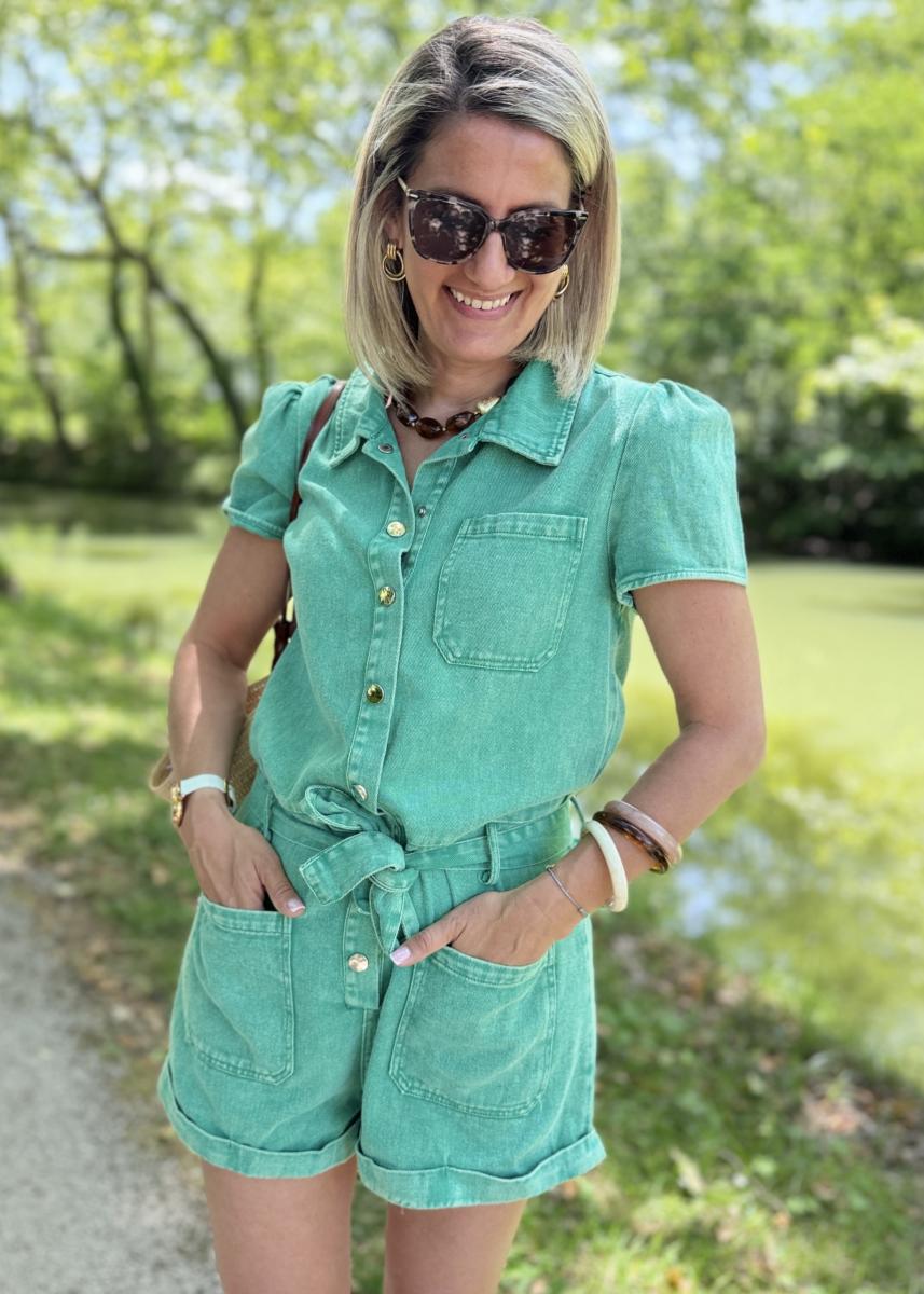 Combi short Lena verte