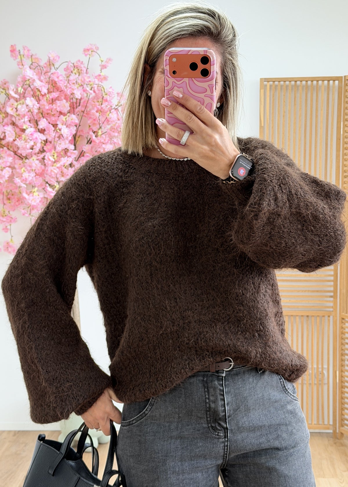 Pull doudou marron