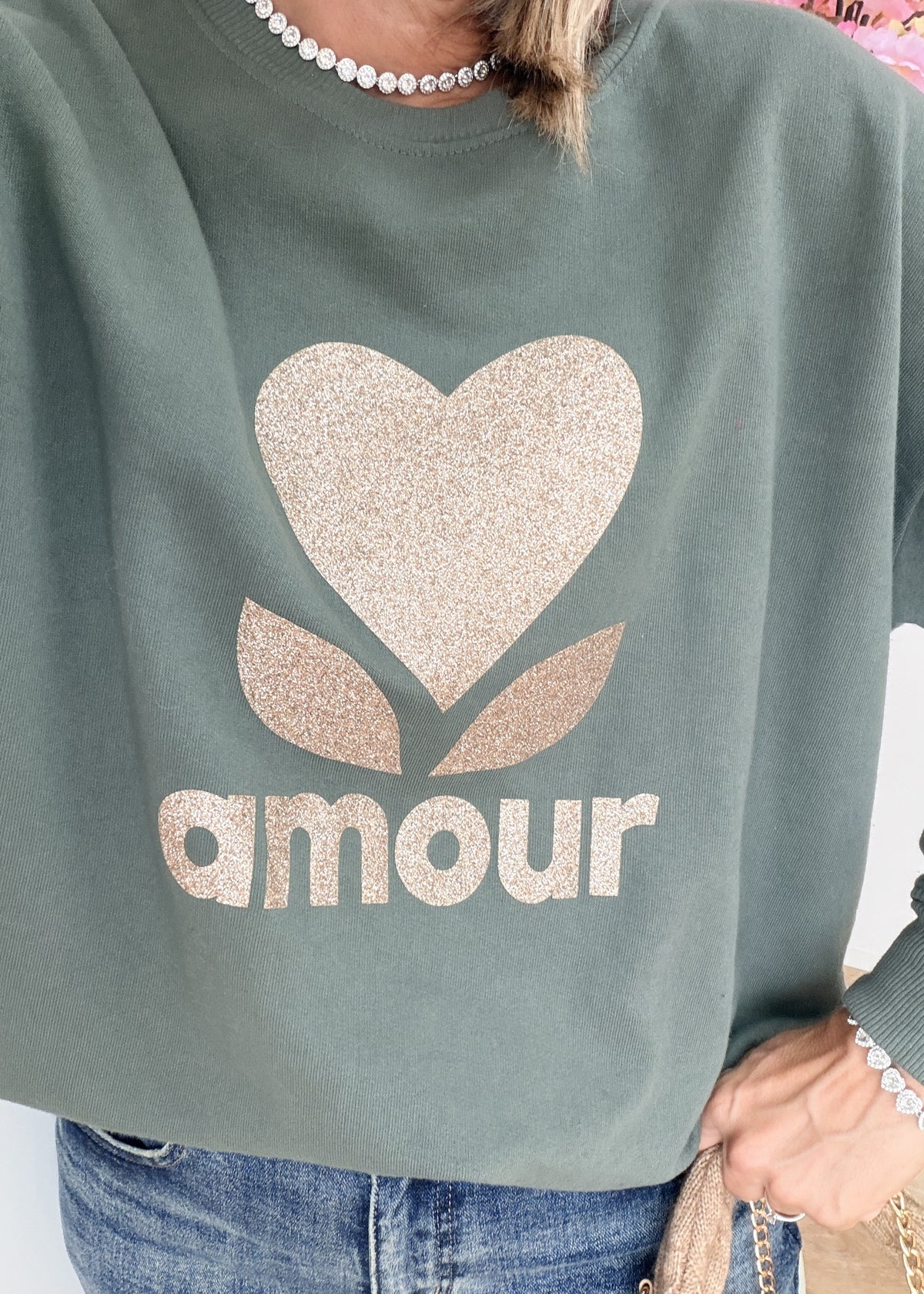 Sweat Amour pailleté