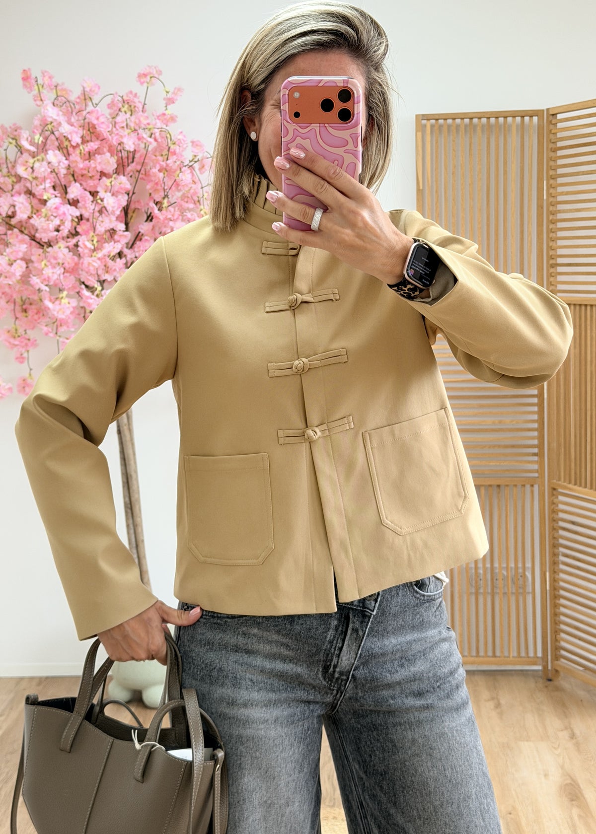 Veste boutons mandarin