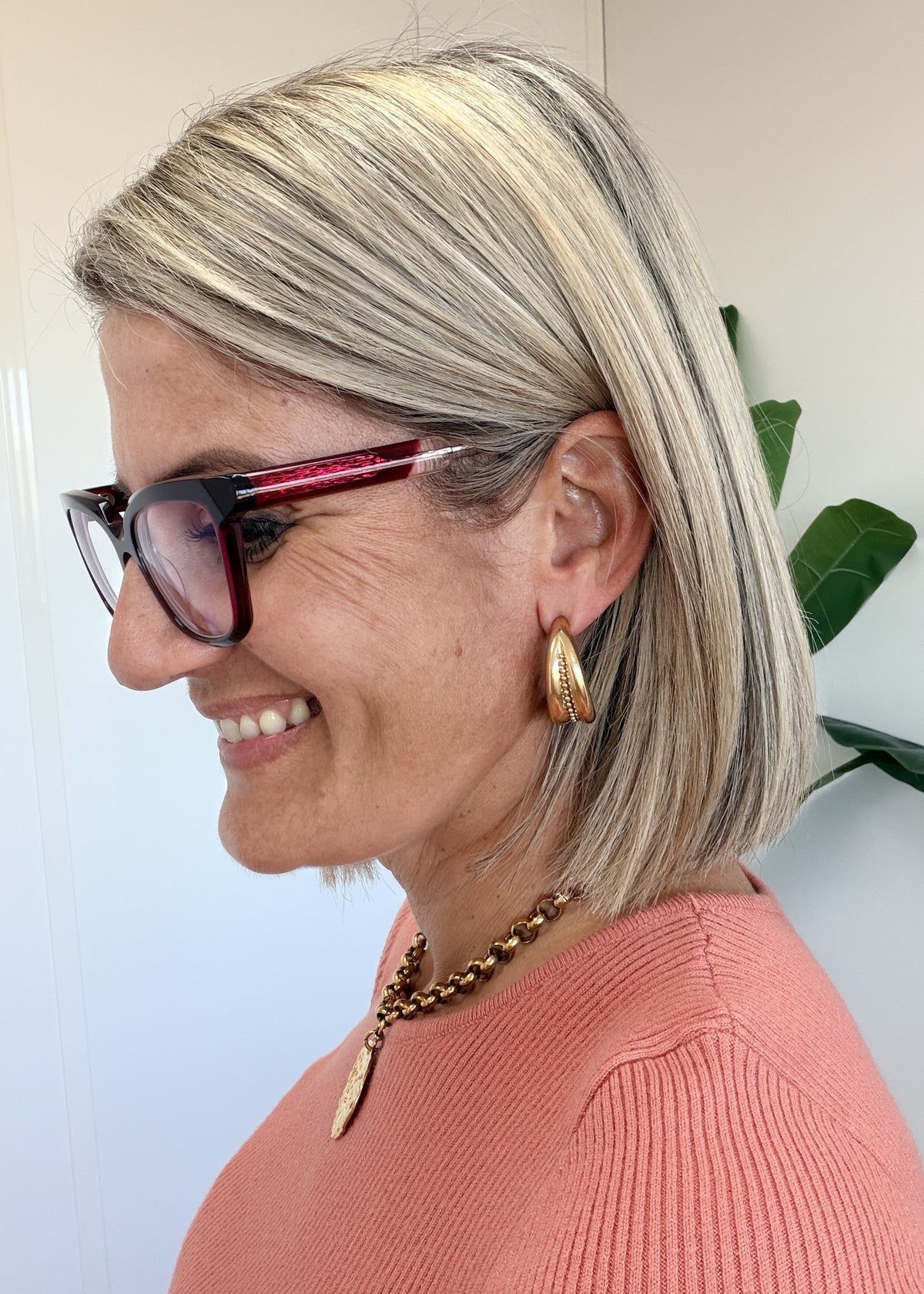 Boucles d’oreilles créoles chaîne boule dorées