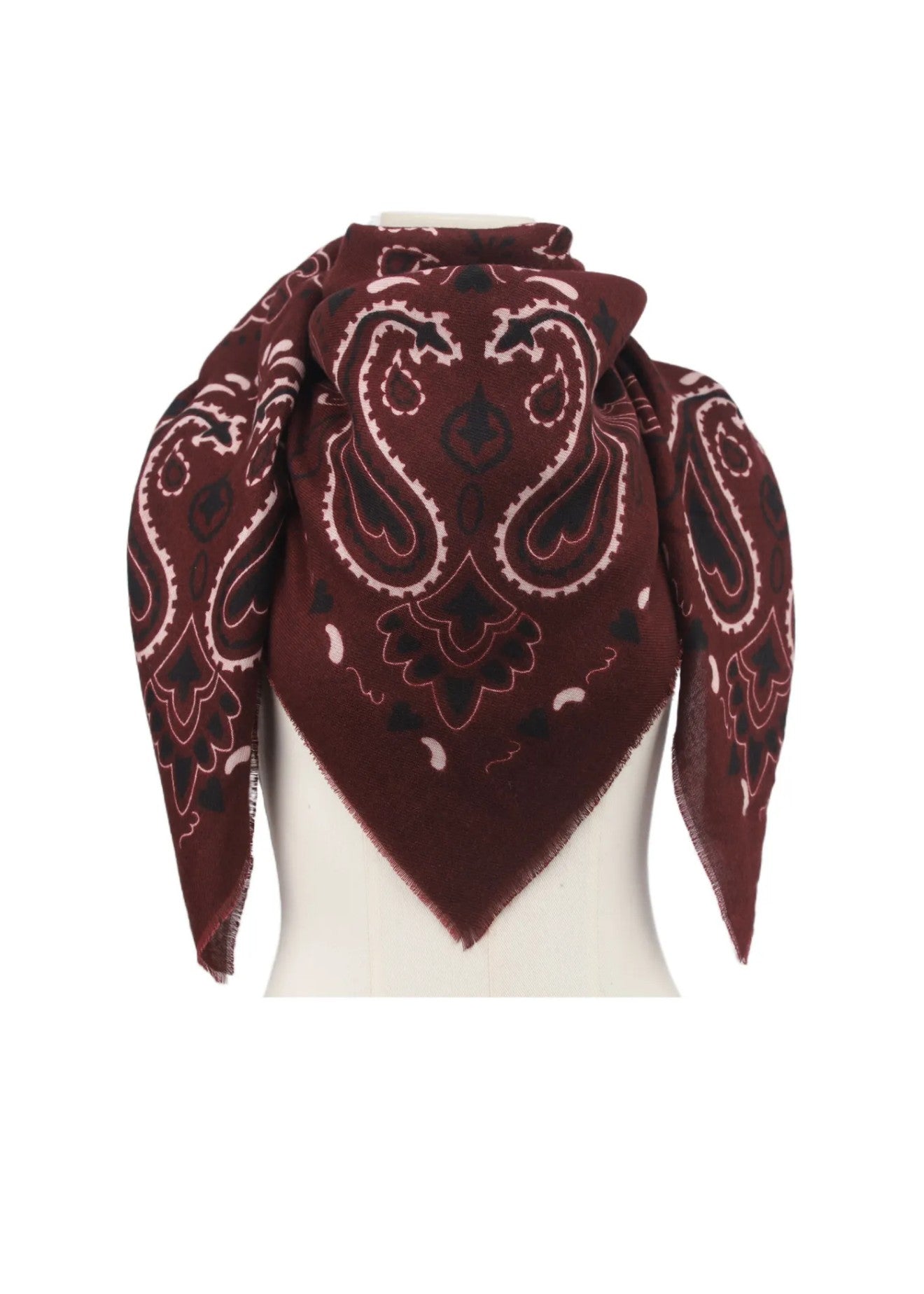 Écharpe bandana bordeaux