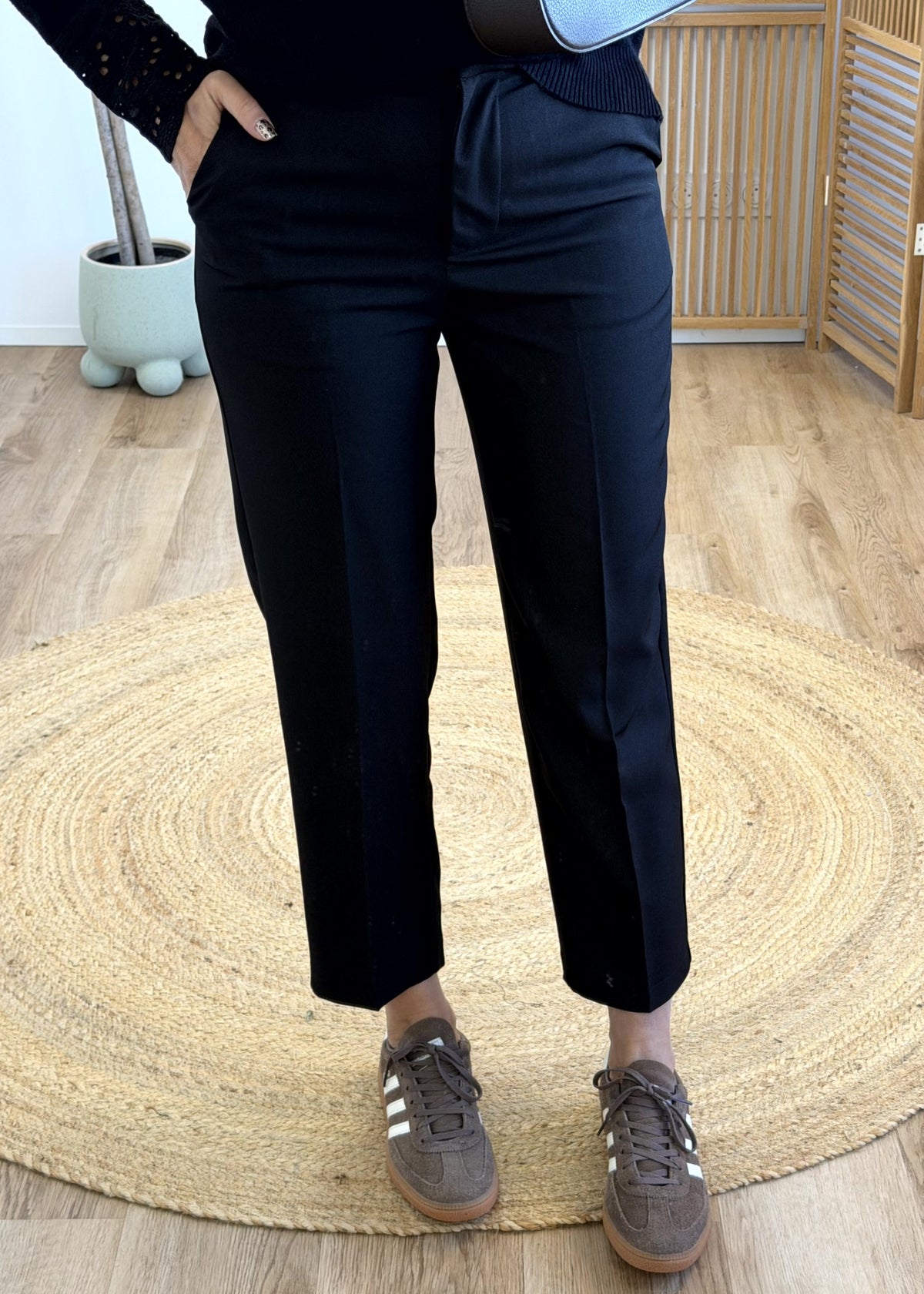 Pantalon à pinces 7/8