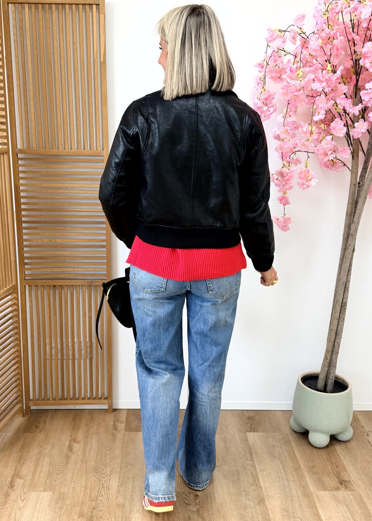 Jean straight taille mi-haute