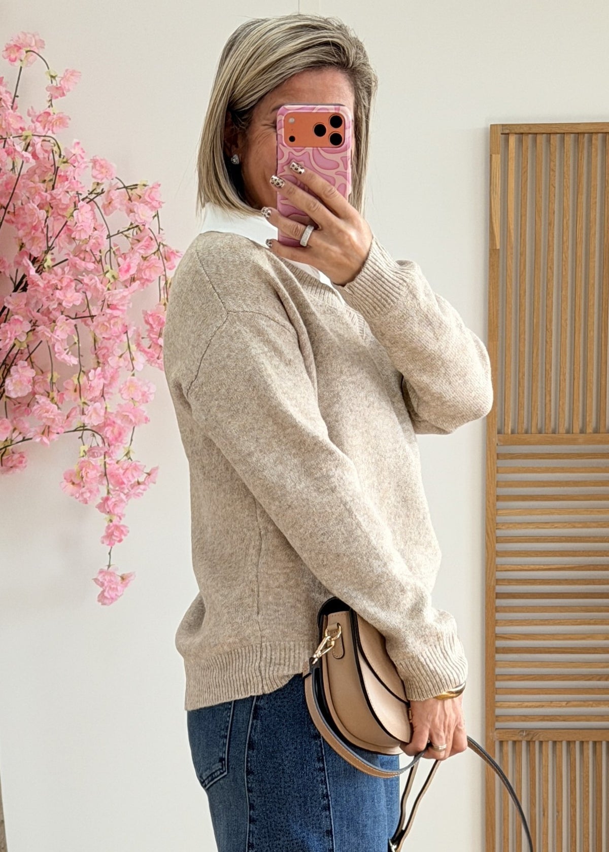 Pull col chemise