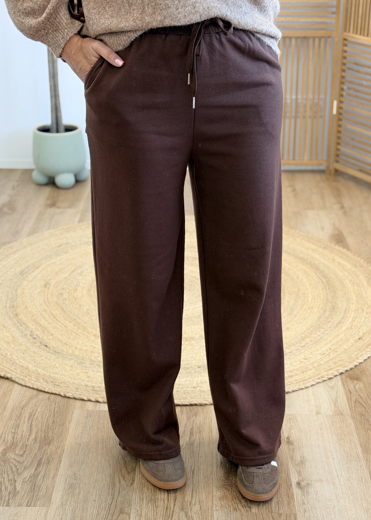 Jogging marron taille élastique