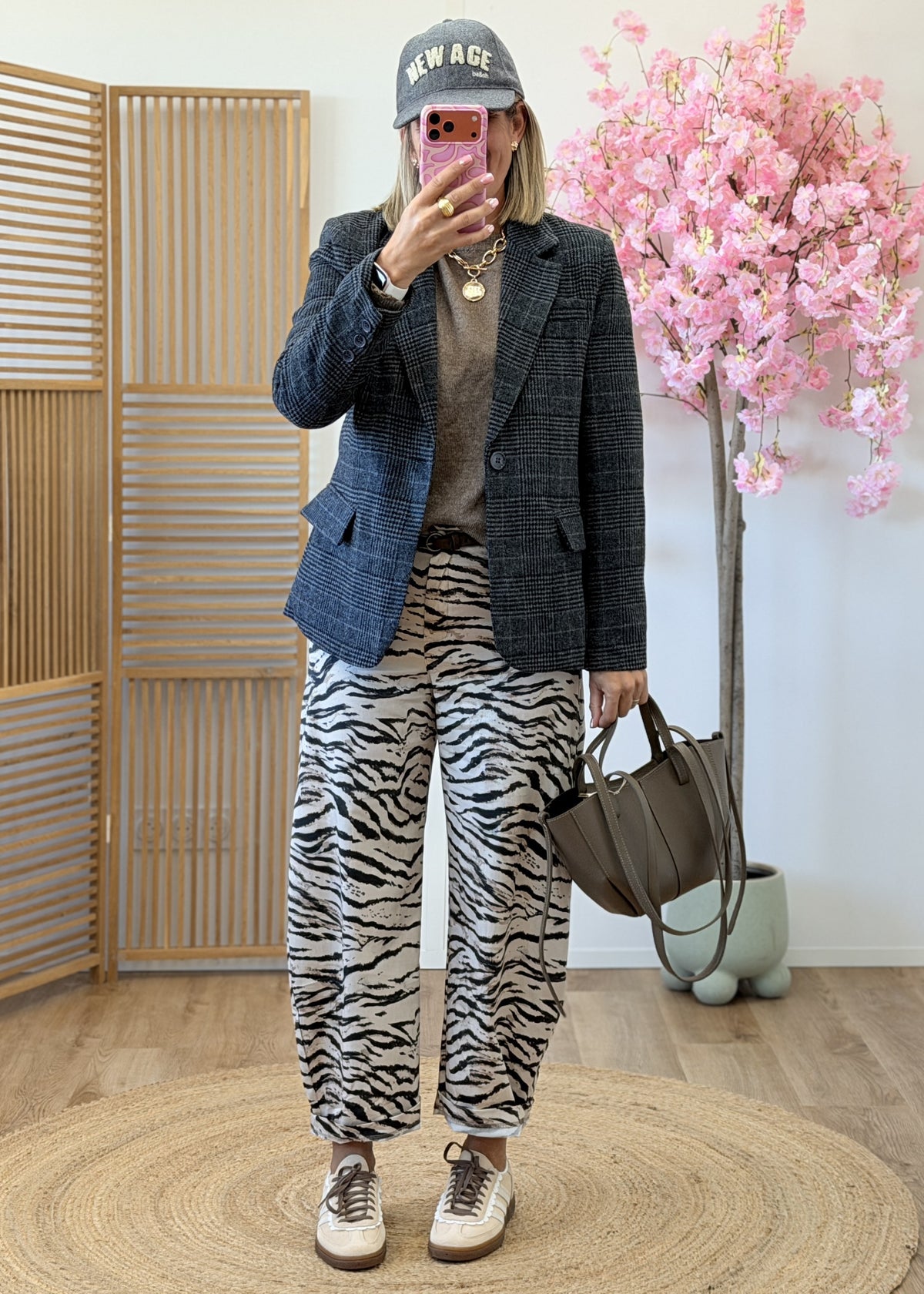 Blazer chevrons épaulettes