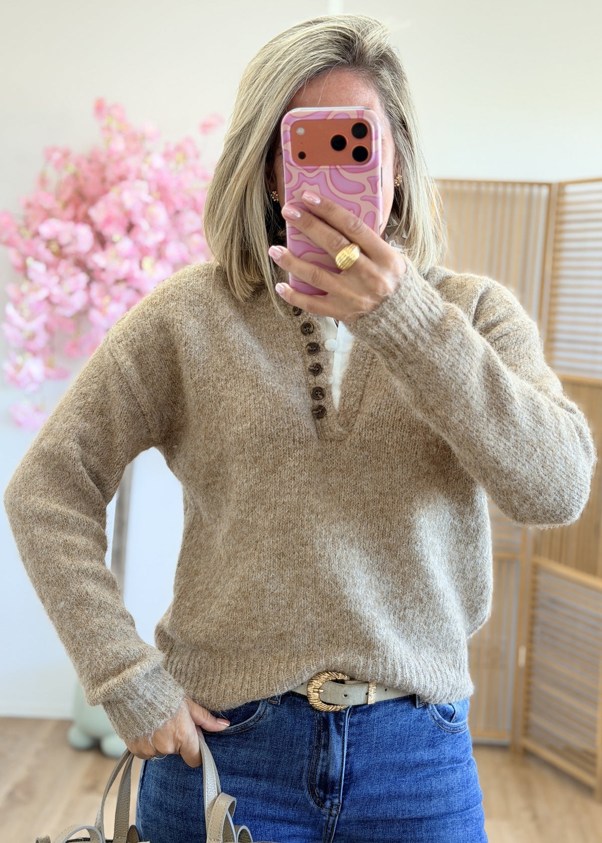 Pull col chemise