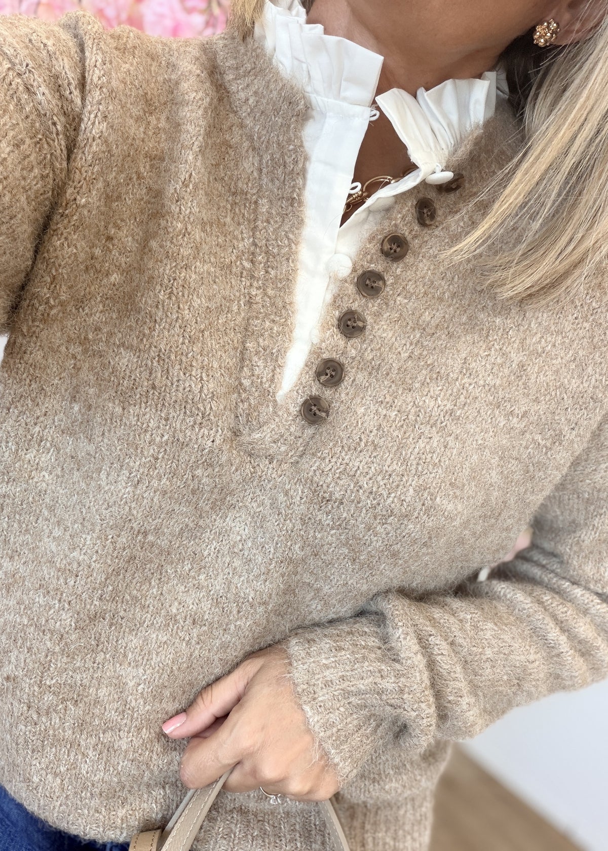 Pull col chemise
