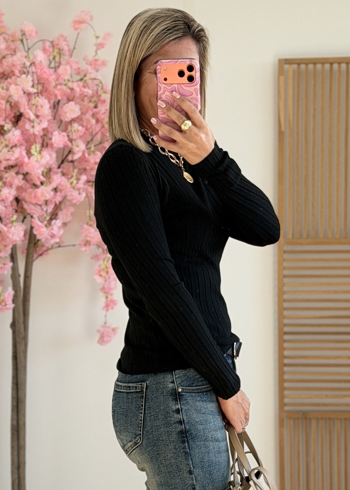 Pull Maille Cotelée – Taille Unique
