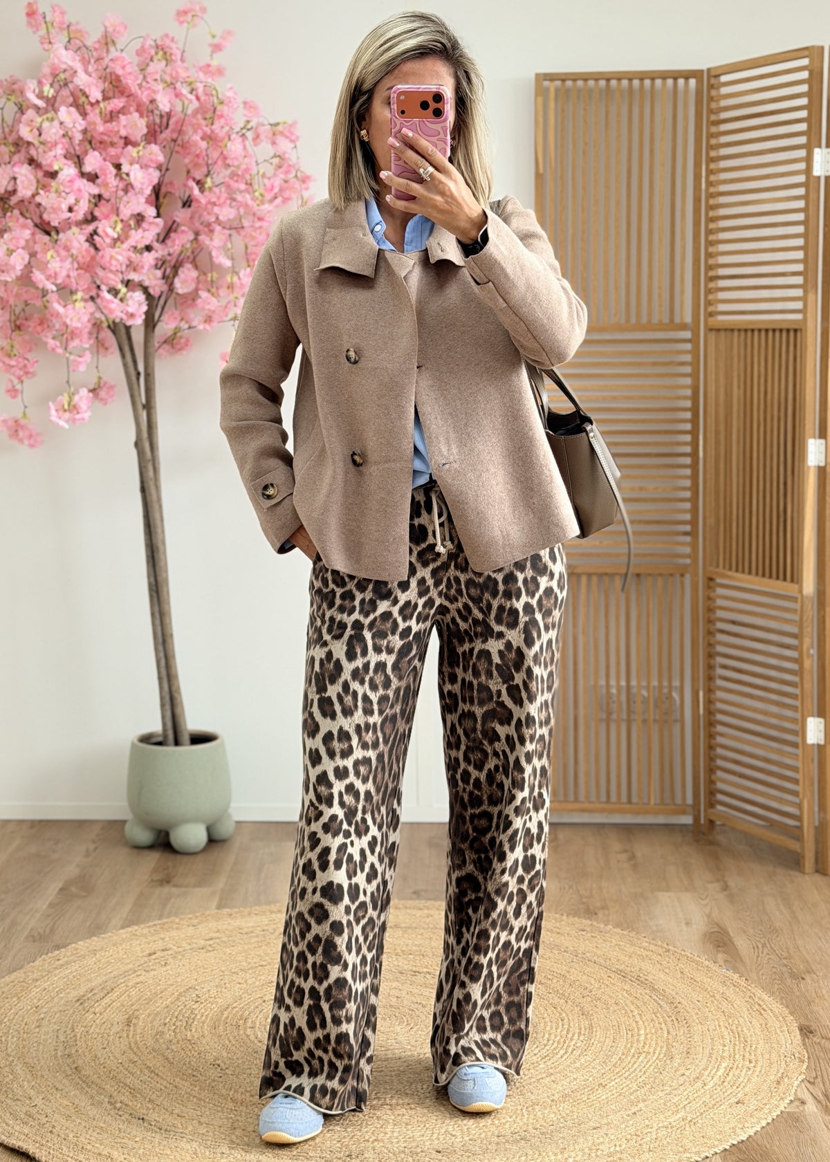 Pantalon jogging léopard – Taille unique