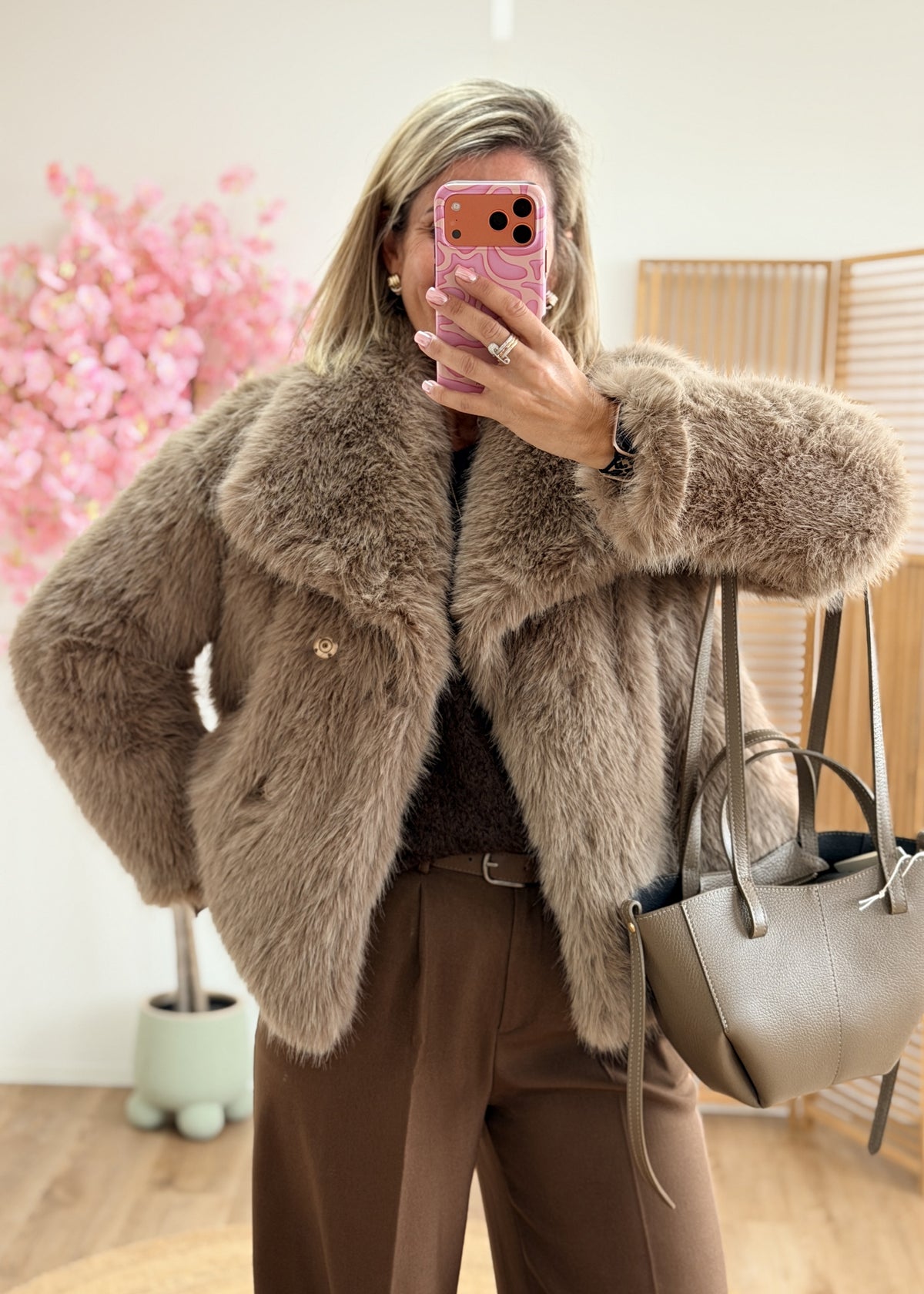 Veste en fausse fourrure