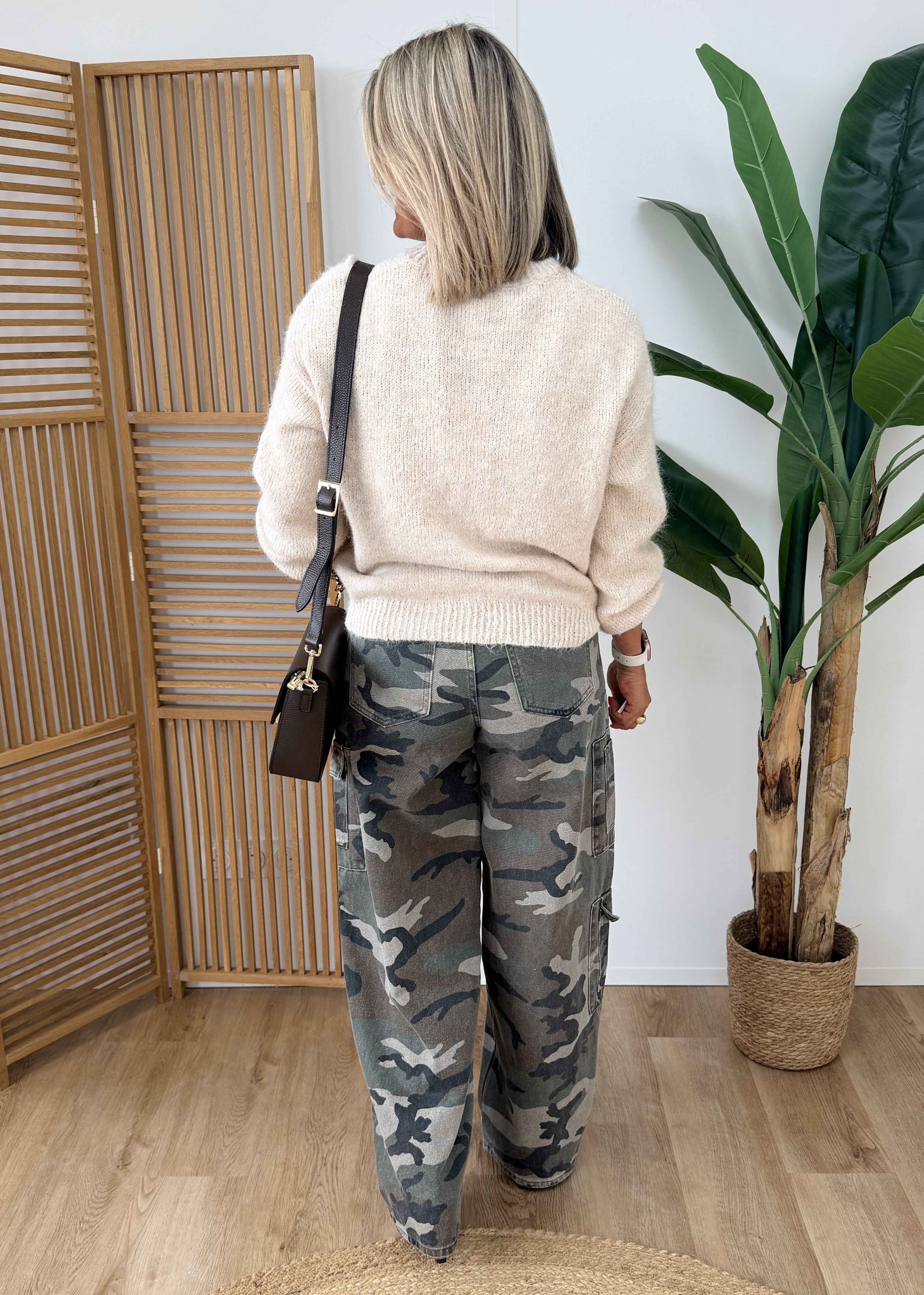 Jean Style Militaire Taille Haute