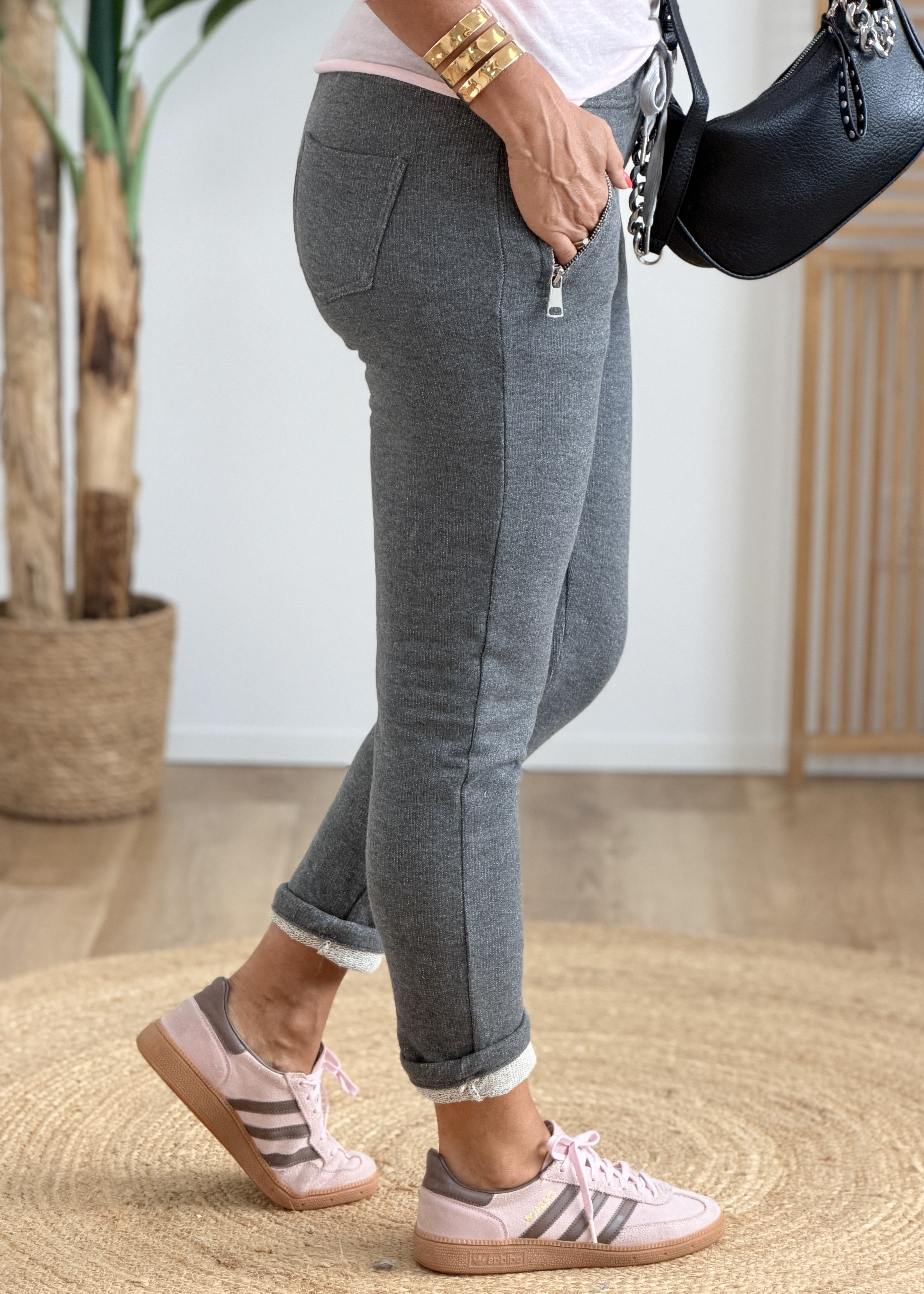 Jogg Taille Élastique Mi-Haute - Made in Italy