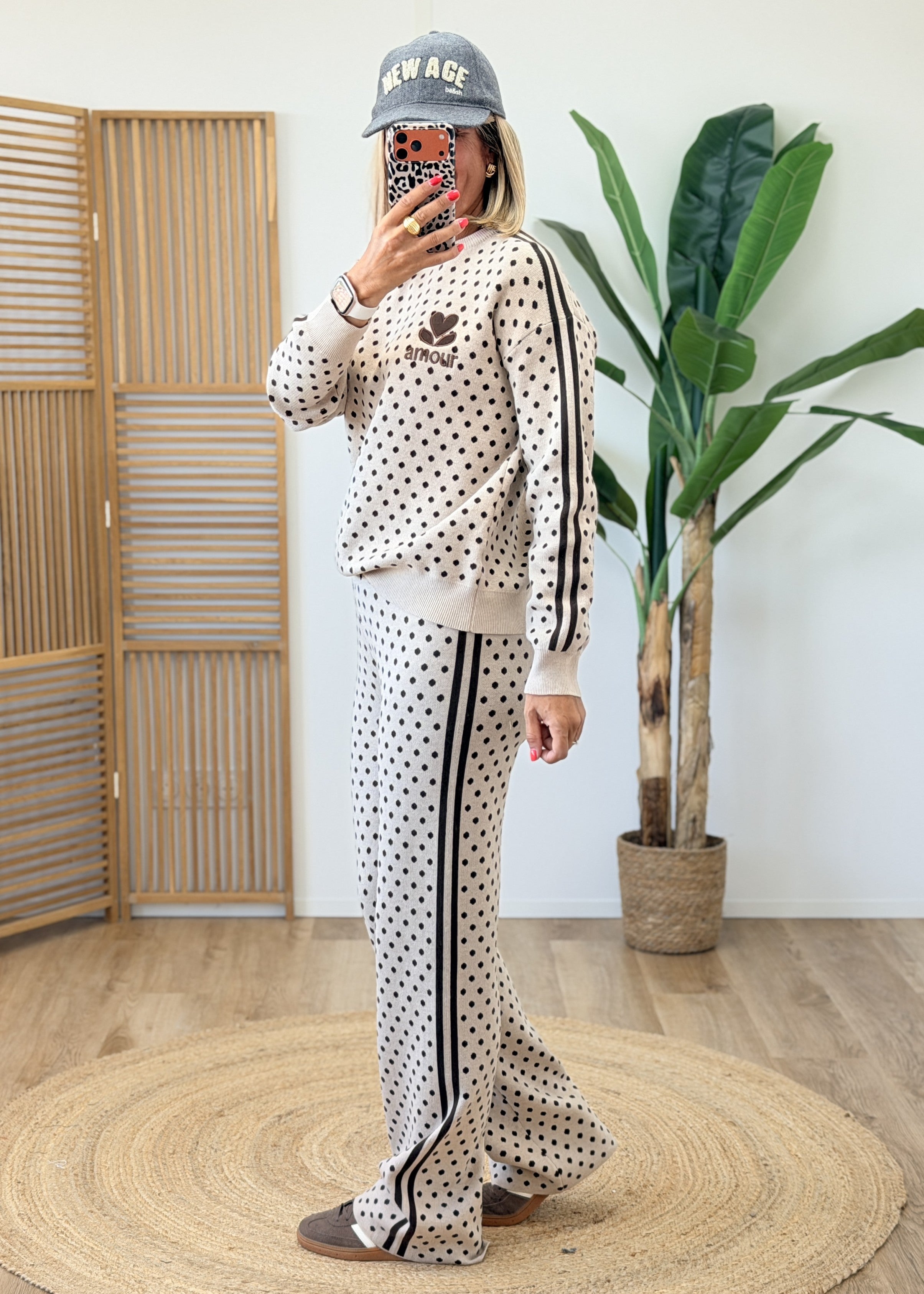 Ensemble Maille Pantalon Taille Haute & Pull Assorti
