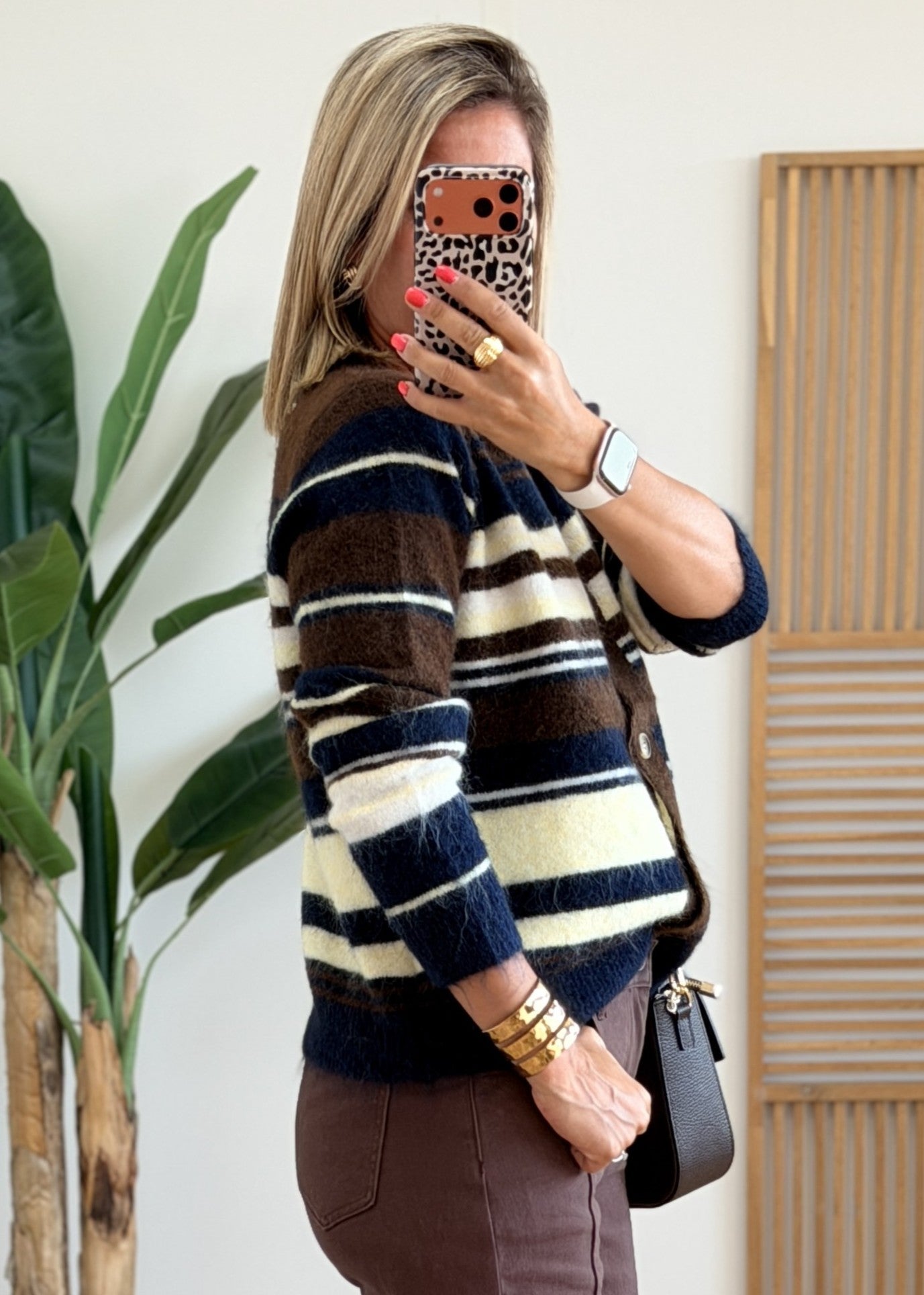 Gilet Rayé Doux – Taille Unique