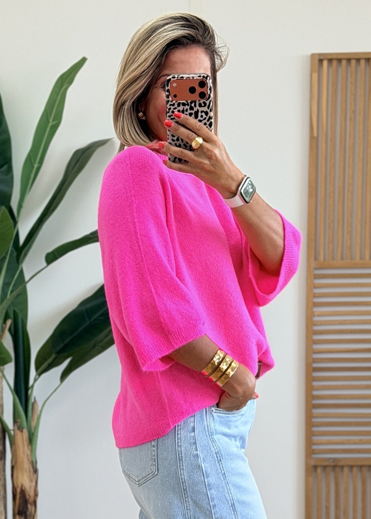 Pull Rose Fluo Hyper Doux