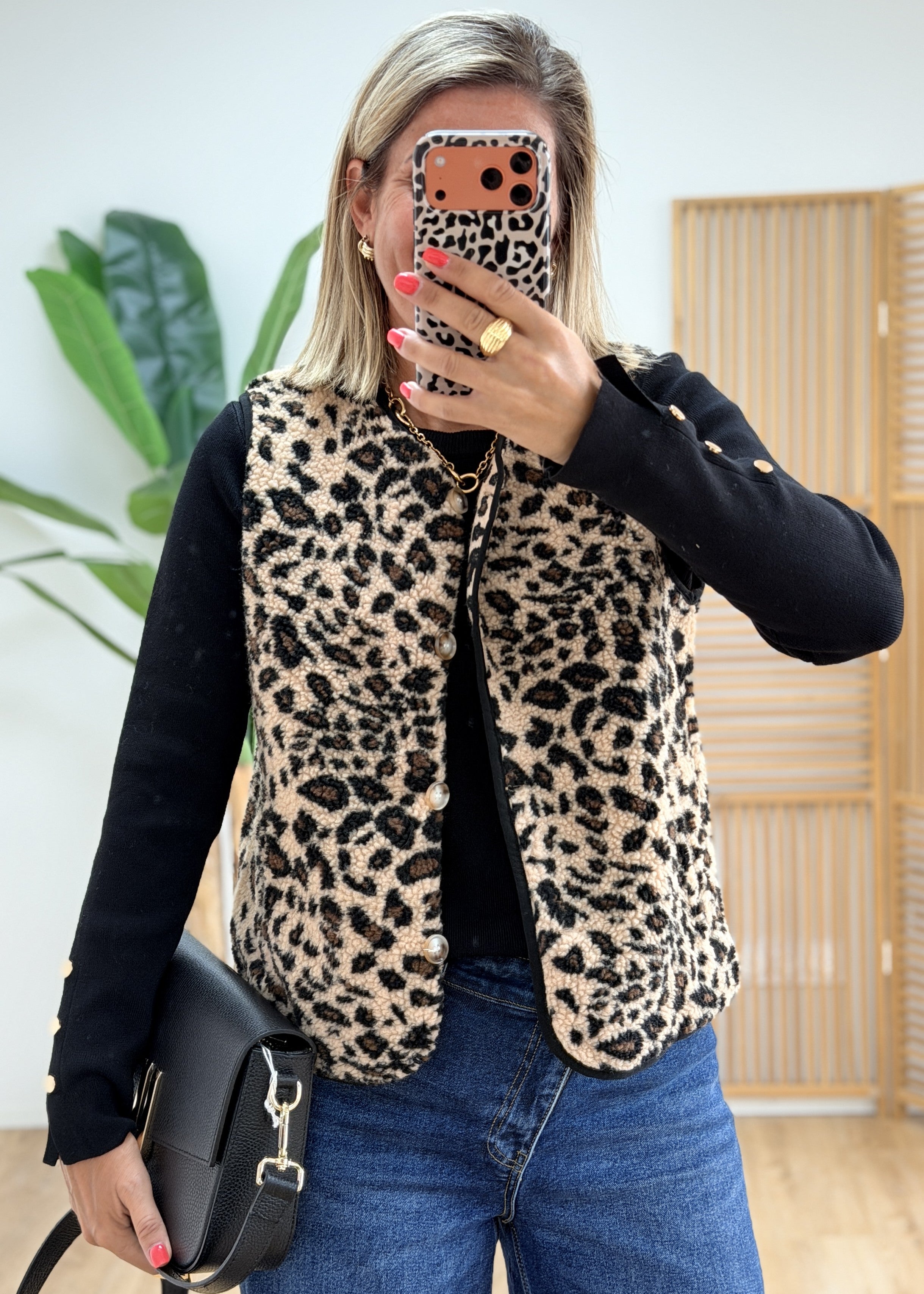 Gilet Sans Manches Léopard
