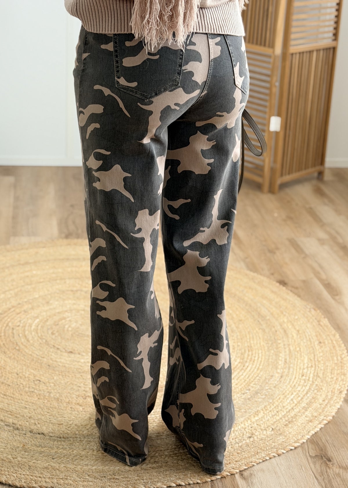 Jean Wide Leg Camouflage