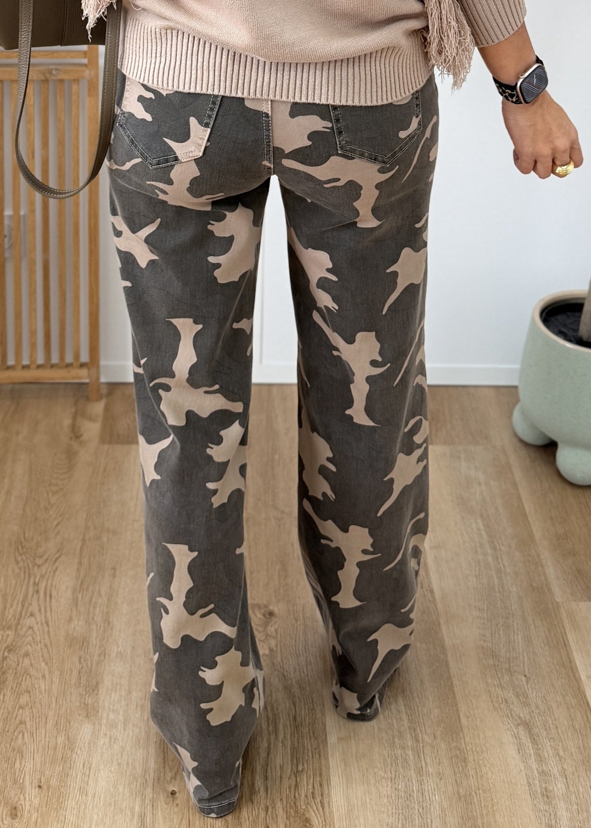 Jean Wide Leg Camouflage
