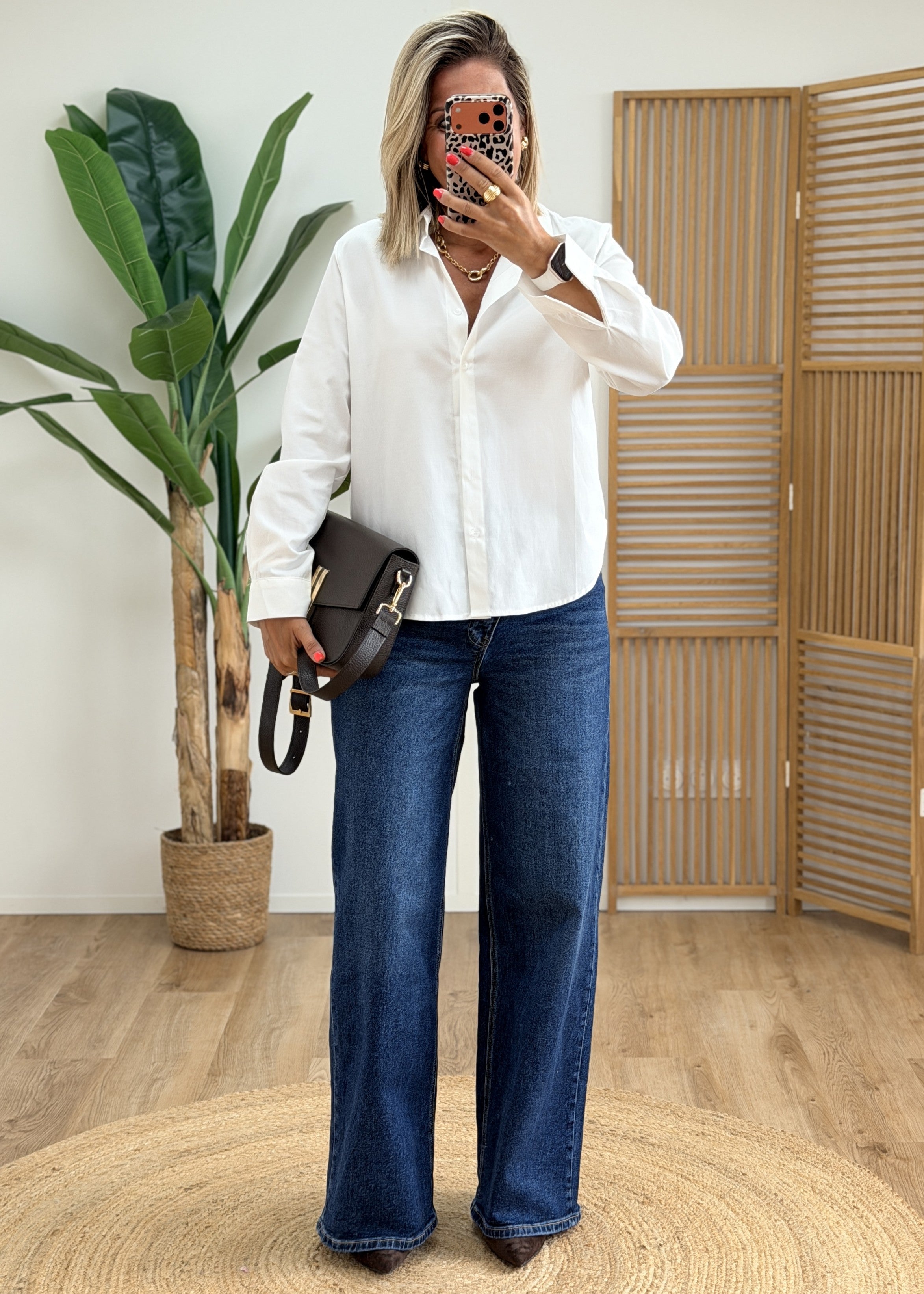 Chemise Blanche Boutonnée au Dos