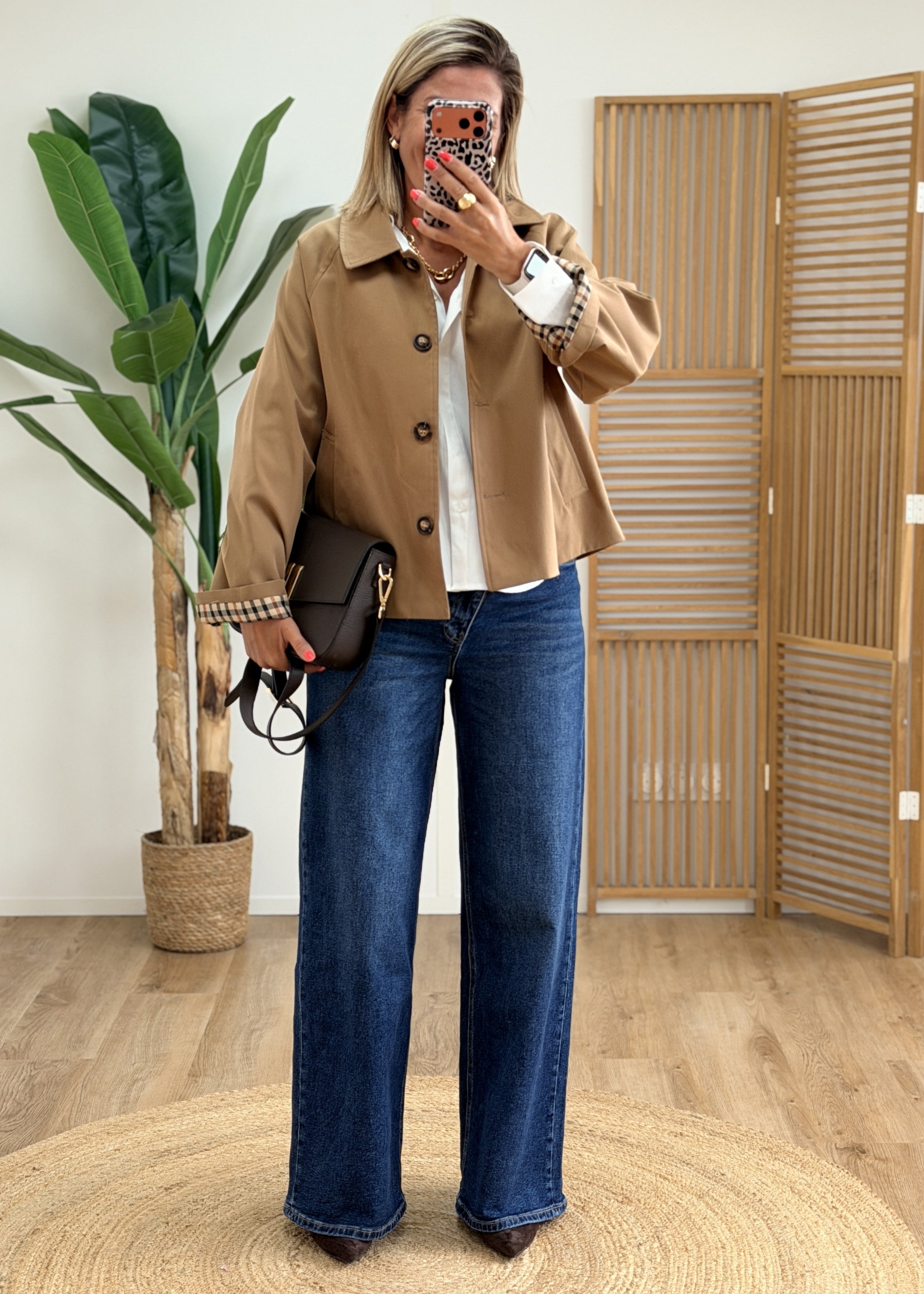 Veste Camel Intérieur Carreaux