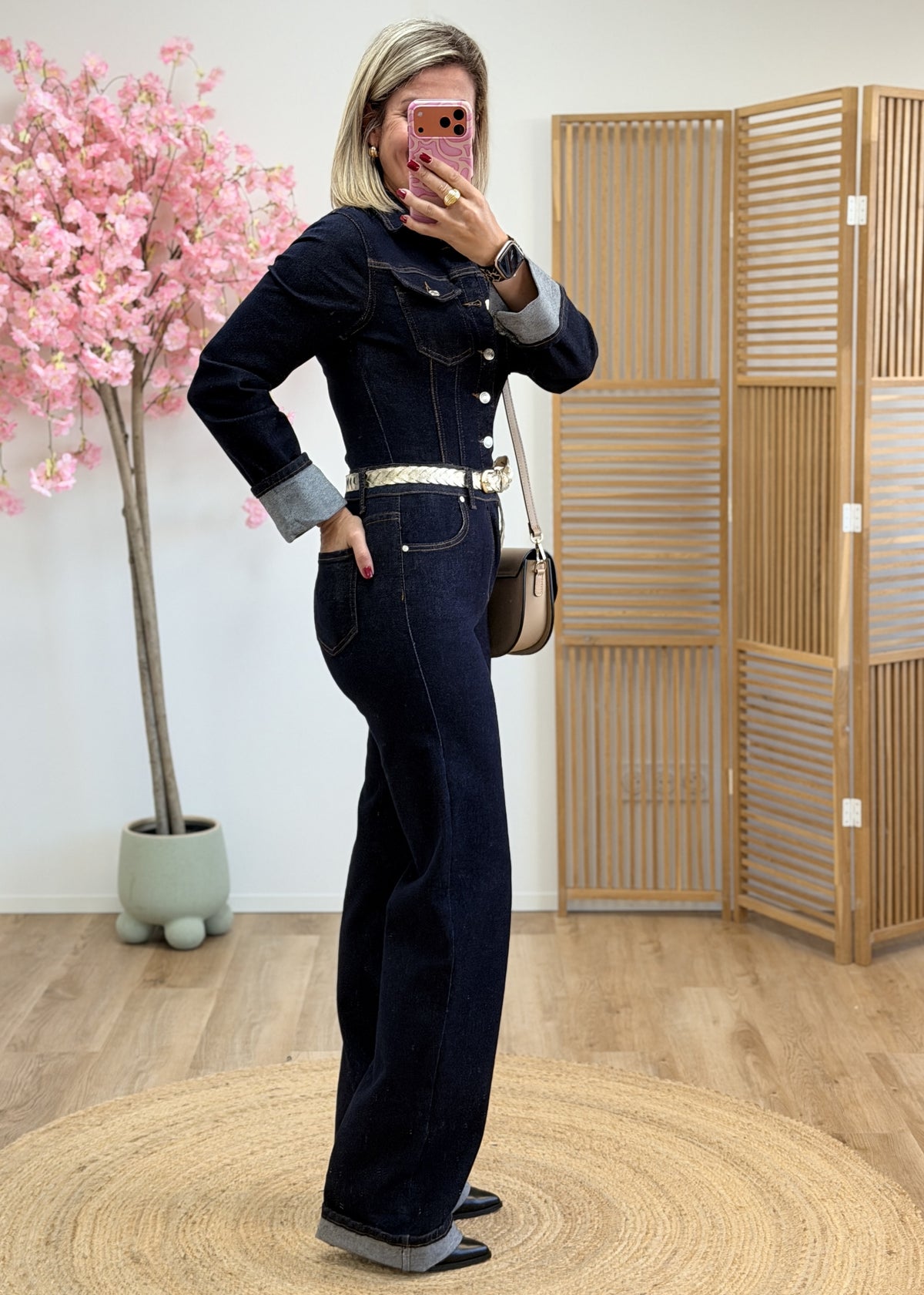 Combinaison en jean brut