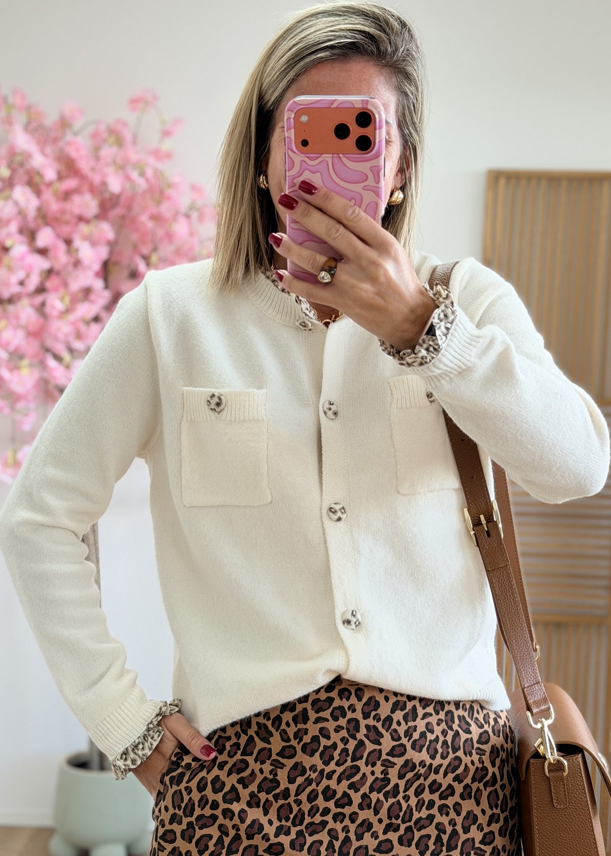 Gilet Écru à Poches