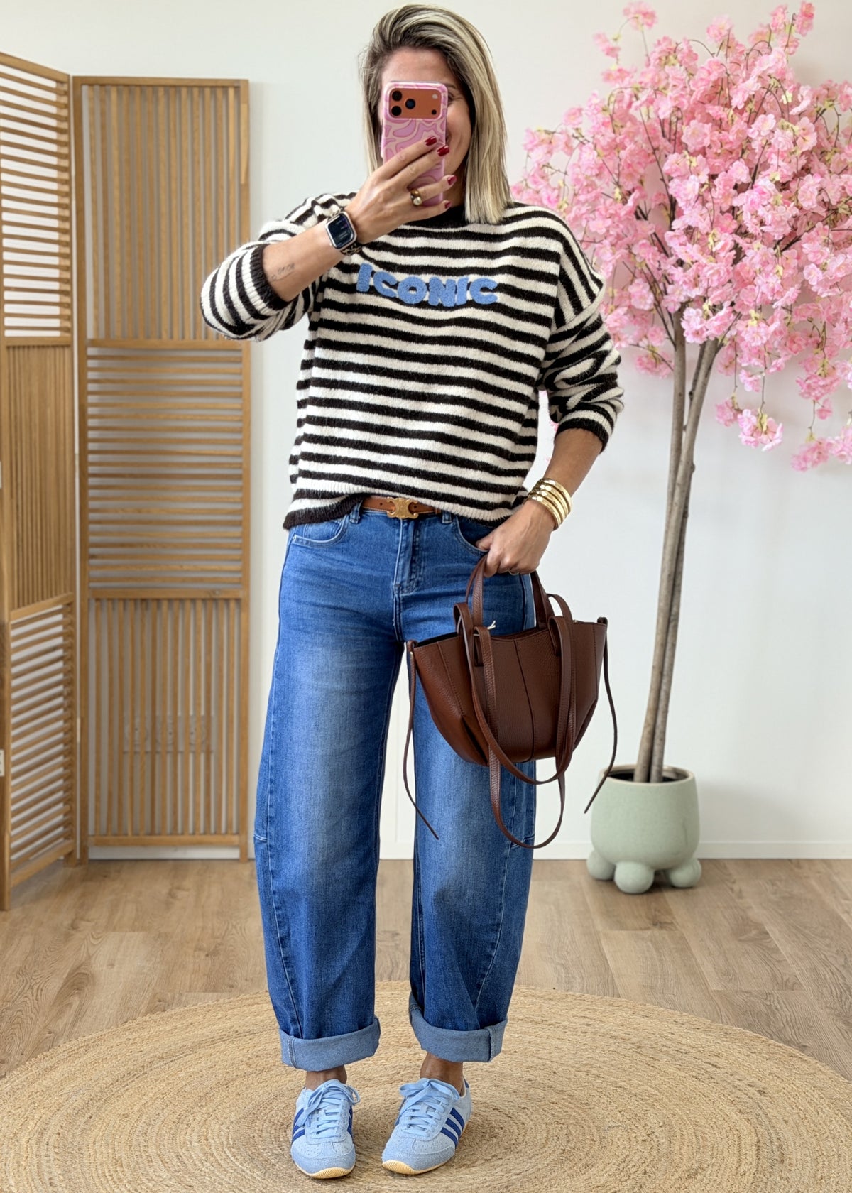 Pull rayé Iconic – Taille unique