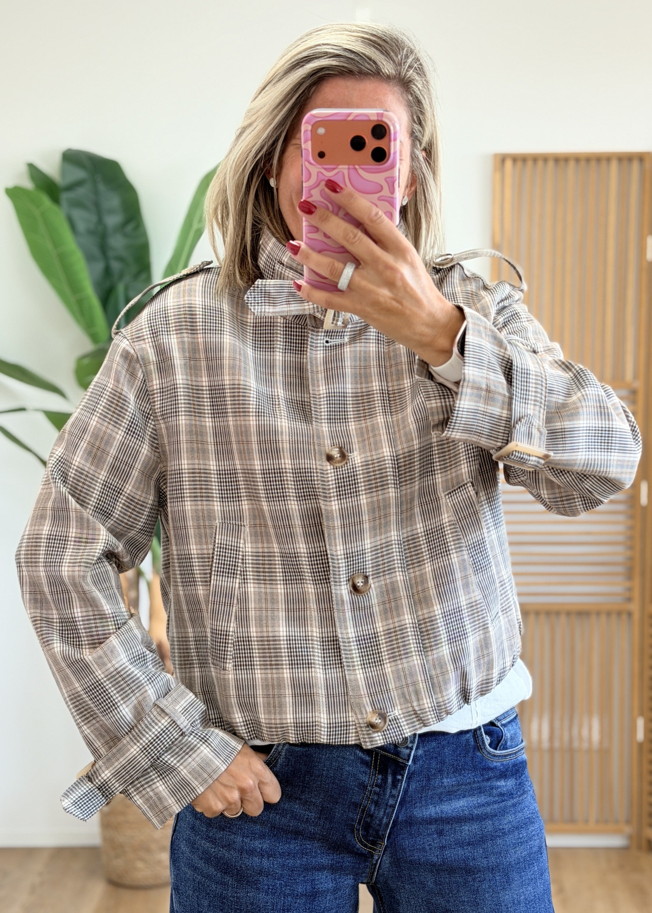 Veste Tendance à Carreaux