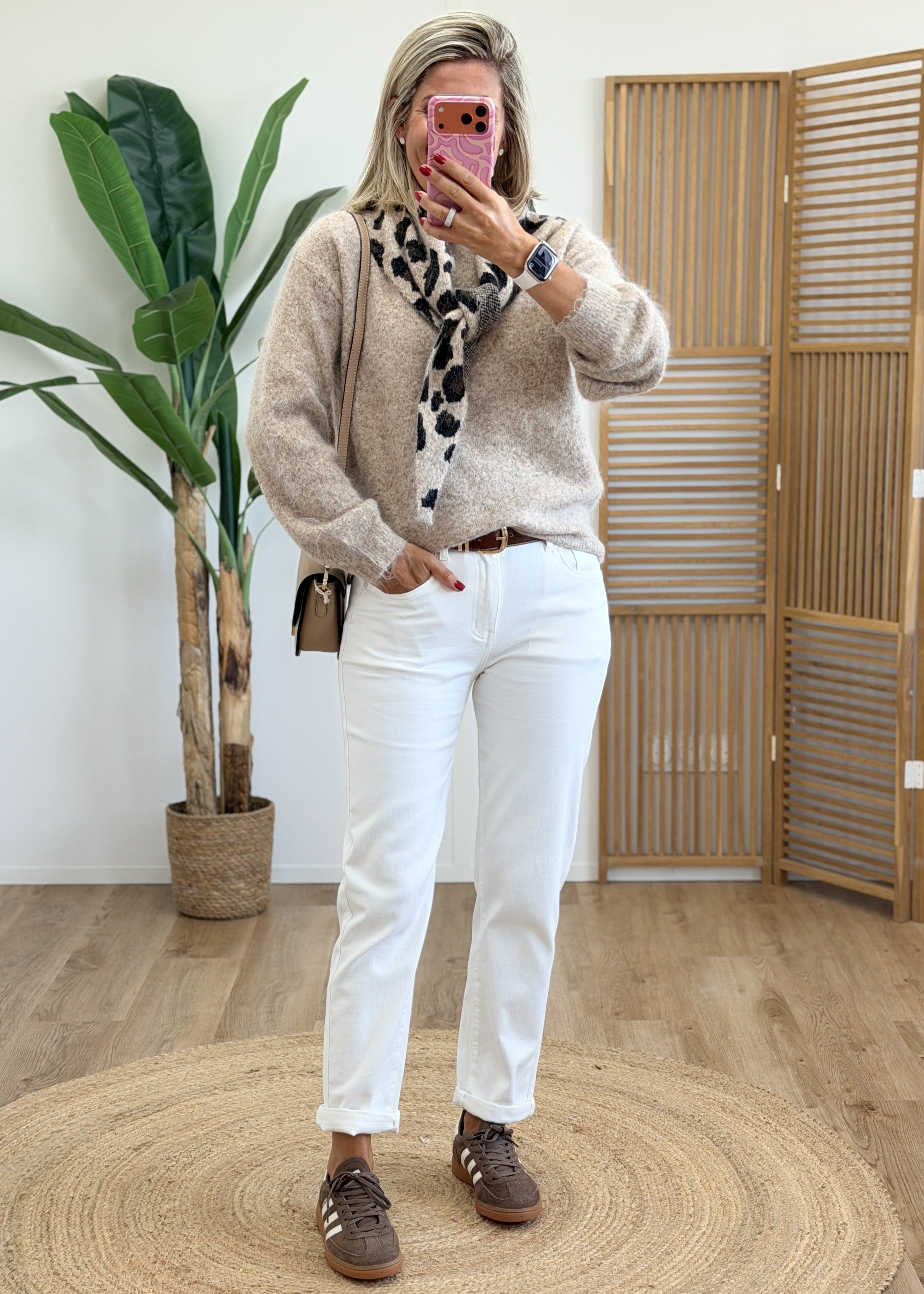 Pull avec Écharpe Léopard